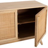 Olearia  Buffet Table 150cm 3 Door Solid Mango Wood Storage Cabinet Natural