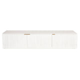 Cyrus ETU Entertainment TV Unit 200cm 3 Door Solid Mango Wood - White