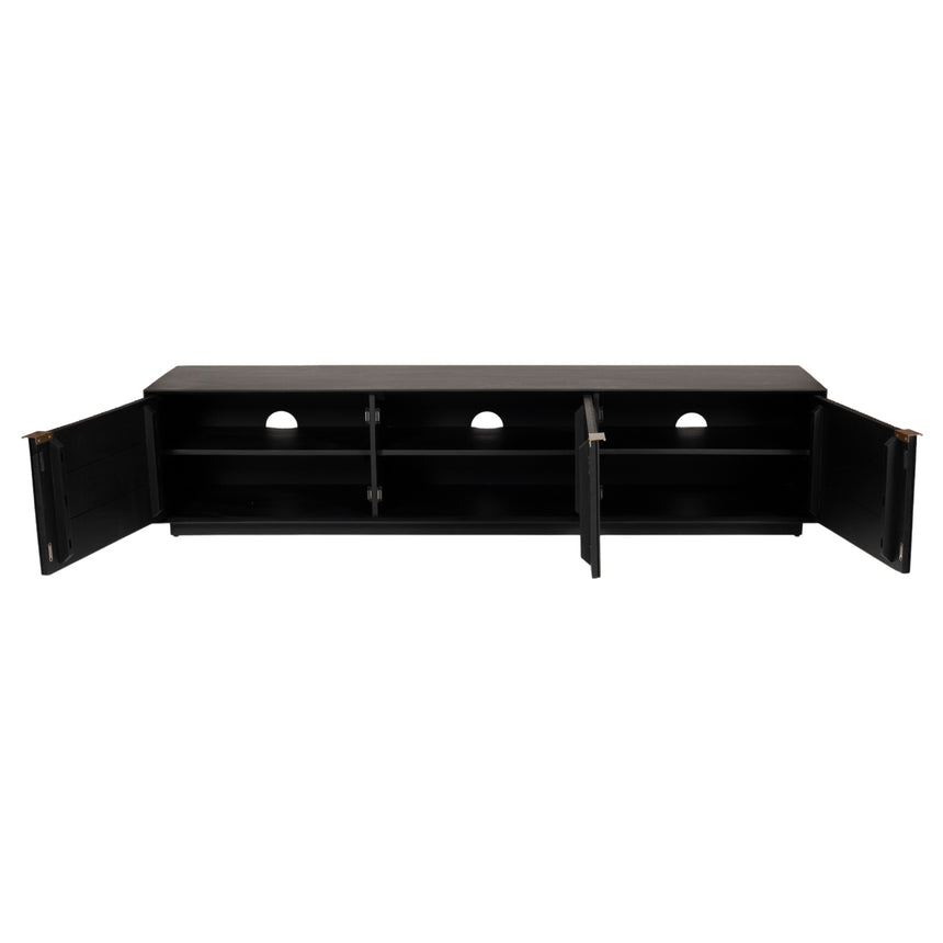 Cyrus ETU Entertainment TV Unit 200cm 3 Door Solid Mango Wood - Black