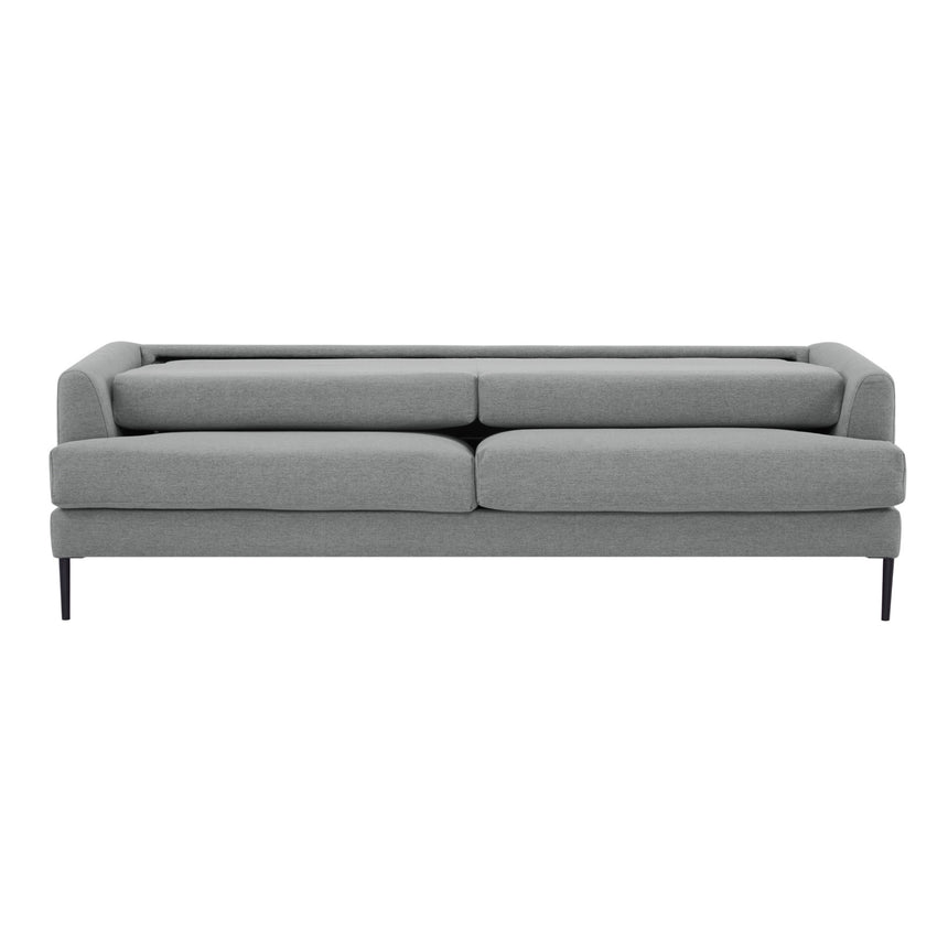 Ariya 3 Seater Sofa Fabric Upholstered Lounge Couch - Light Grey