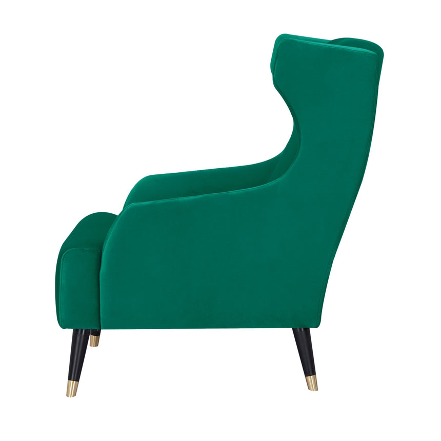 Sylvia Accent Sofa Arm Chair Fabric Uplholstered Lounge Couch - Green