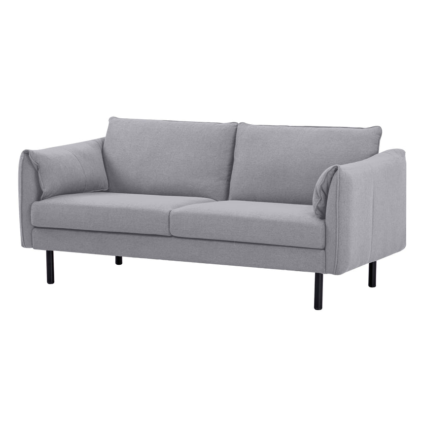 Channel 3 Seater Fabric Sofa Lounge Couch Grey