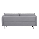 Channel 3 Seater Fabric Sofa Lounge Couch Grey