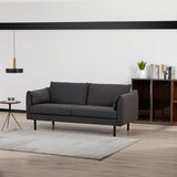 Channel 3 Seater Fabric Sofa Lounge Couch Charcoal