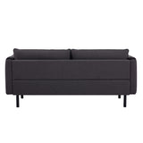 Channel 3 Seater Fabric Sofa Lounge Couch Charcoal