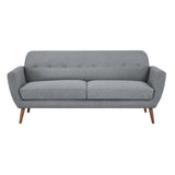 Lilliana 3 Seater Sofa Fabric Uplholstered Lounge Couch - Light Grey