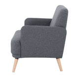 Brianna 2 Seater Sofa Fabric Uplholstered Lounge Couch - Dark Grey