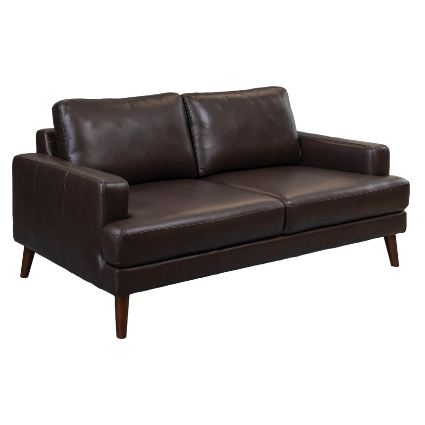 Matilda 2 + 3 Seater Sofa Leather Upholstered Lounge Set - Chocolate