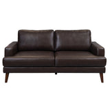 Matilda 2 + 3 Seater Sofa Leather Upholstered Lounge Set - Chocolate