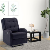 Flynn Recliner ArmChair Fabric Upholstered Sofa Lounge Accent Chair Dark Grey