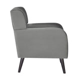 Bianca Accent Sofa Arm Chair Fabric Uplholstered Lounge Couch - Mid Grey