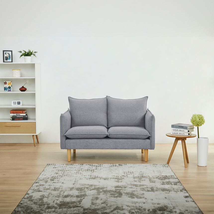 Sinatra 2 Seater Fabric Sofa Lounge Couch Grey