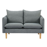 Sinatra 2 + 3 Seater Fabric Sofa Lounge Couch Dark Grey