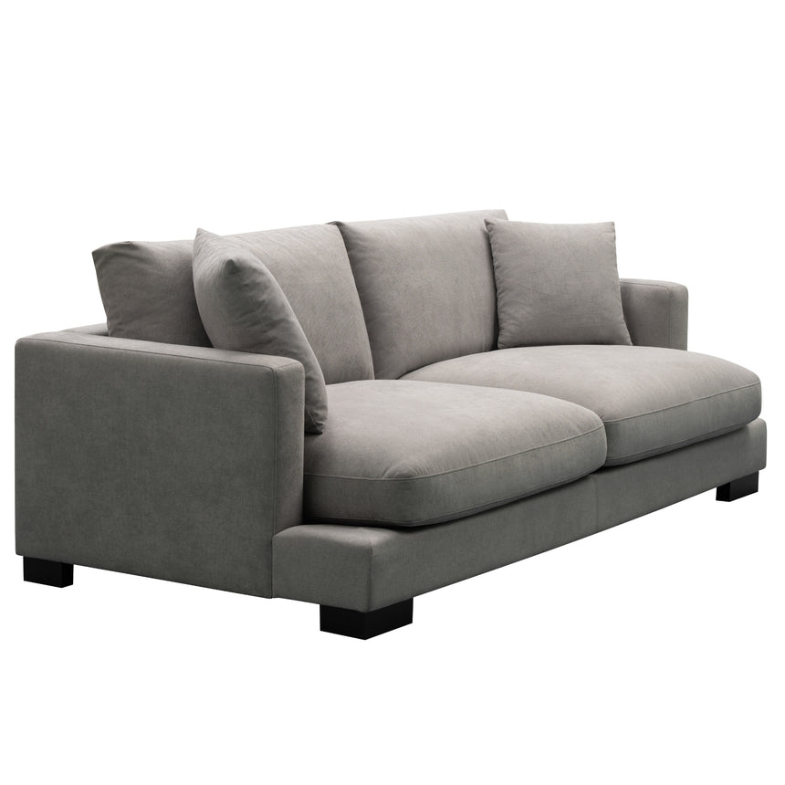 Royalty 3 + 3 Seater Sofa Fabric Uplholstered Left Chaise Lounge Couch - Grey