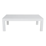 Outie 133cm Outdoor Coffee Table Aluminum Frame White