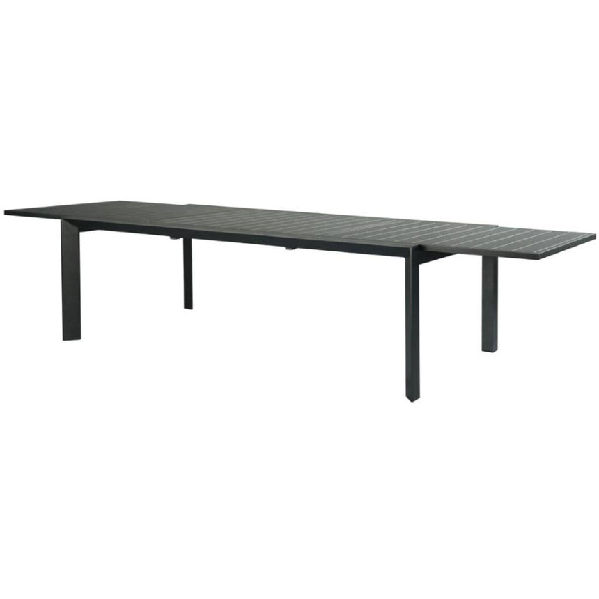 Iberia 230-345cm Aluminium Outdoor Extensible Dining Table Charcoal