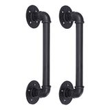 2Pcs Sliding Barn Door Handle 14 inch 36cm Industrial Pipe Door Pull Handle, Grab Bar, Towel Bar