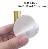 2 Pcs Wall Mount Self Adhesive Bathroom Towel Hooks Holder Cloth Hanger Hook Door Hanger Gold