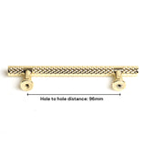 Gold Solid Zinc Kitchen Cabinet Handles Drawer Bar Handle Pull 96mm