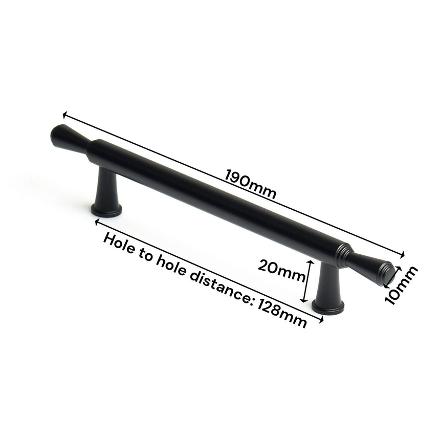 Black Zinc Kitchen Cabinet Handles Drawer Bar Handle Pull 128mm