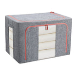 100L Cloth Storage Box Closet Organizer Storage Bags Clothes Storage Bags Wardrobe Organizer Idea Grey