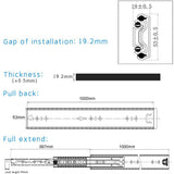 40in Pair 1000 - 2000mm 150KG Capacity Heavy Duty Trailer Drawer Slides Rails Runners Locking