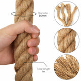 1m Sisal 50mm Rope Natural Twine Cord Thick Jute Hemp Manila  Crafting Home Decor