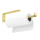 Gold Kitchen Bathroom Paper Holder Towel Holder Self Adhesive or Screw Mount 31cm