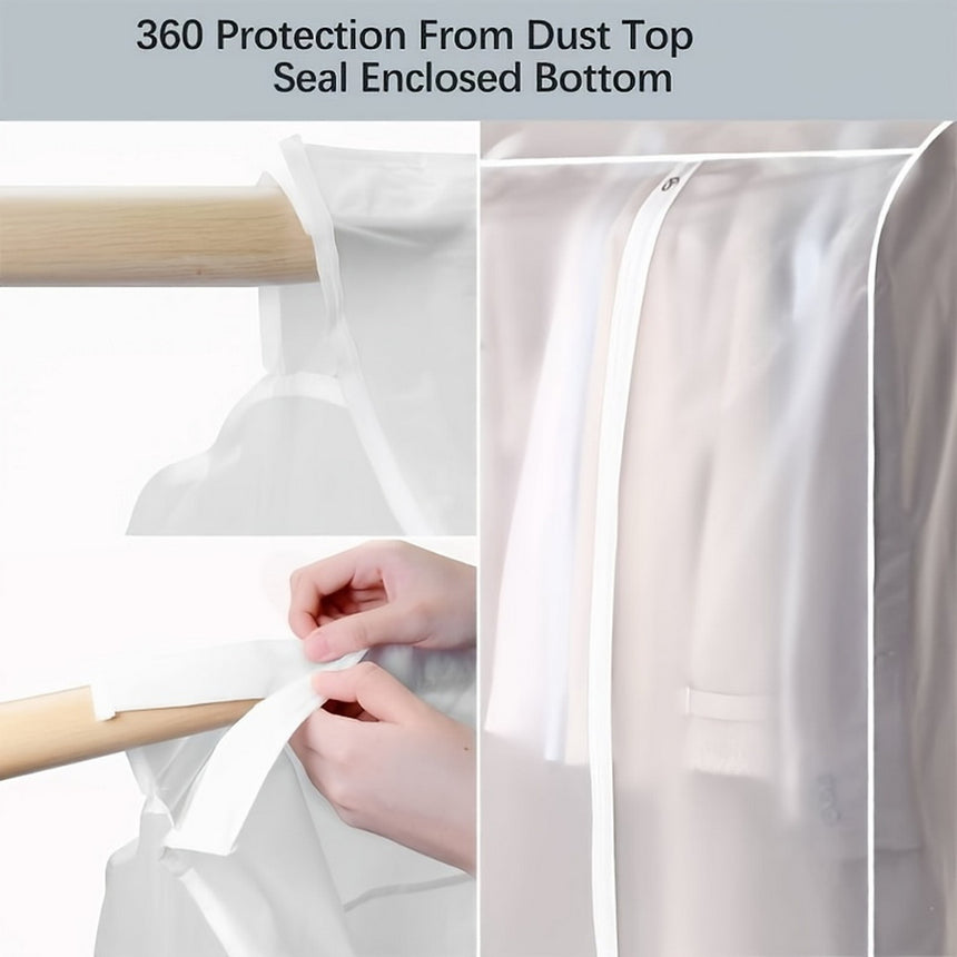 120cm Clothes Dust Cover Wardrobe Cloth Cover Clothes Storage Bag For Garments Suits Dresses Coats