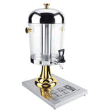 8L Commercial Restaurant Buffet Beverage Juice Beverage Dispenser Drink Container Gold