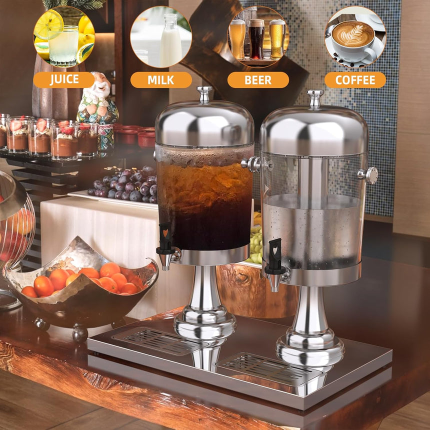 16L Commercial Restaurant Buffet Beverage Juice Beverage Dispenser Drink Container Gold