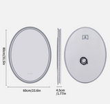 Interior Ave - LED Oval Frameless Salon / Bathroom Wall Mirror - 60 x 80cm