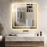 Interior Ave - LED Square Frameless Salon / Bathroom Wall Mirror - 90 x 90cm