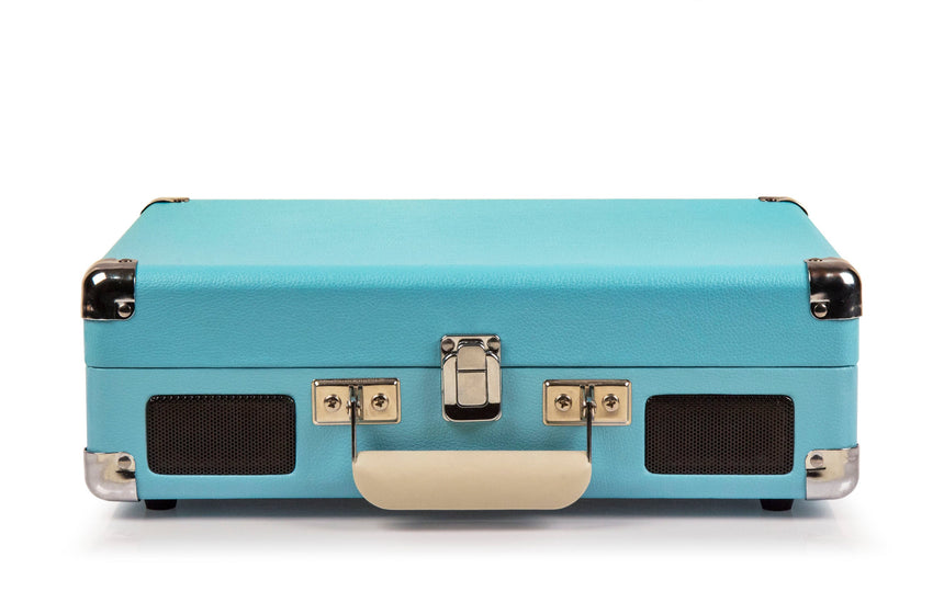 Crosley Cruiser Bluetooth Portable Turntable - Turquoise + Bundled Crosley Record Storage Crate