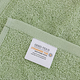 Linenland Bath Towel Set - 4 Piece Cotton Washcloths - Sage Green