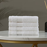 Linenland Bath Towel Set - 4 Piece Cotton Washcloths - White