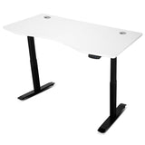 WalkingPad C2 Treadmill + ErgoDesk Automatic Standing Desk 1500mm in White/Black + Cable Management Tray