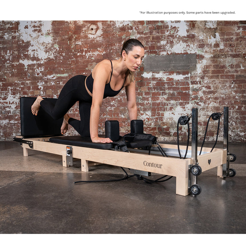 Lifespan Fitness Contour 2 Folding Wood Pilates Reformer Set