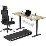 Lifespan Fitness WalkingPad M2 + ErgoDesk 1800mm Oak + Cable Management + DM9 Chair