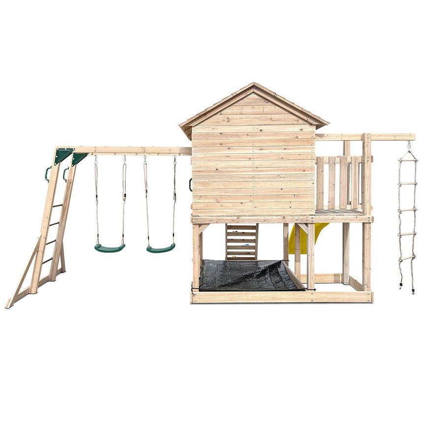 Lifespan Kids Kingston Cubby House with 2.2m Yellow Slide