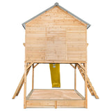 Lifespan Kids Winchester Cubby House with Elevation Platform and Yellow Slide