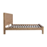 Bed Frame King Size in Solid Wood Veneered Acacia Bedroom Timber Slat in Oak