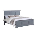 Queen Bed Frame in Solid Wood with Slats Support in Grey colour