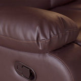 Single Seater Recliner Sofa Chair In Faux Leather Lounge Couch Armchair in Brown