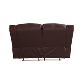 2 Seater Recliner Sofa In Faux Leather Lounge Couch in Brown