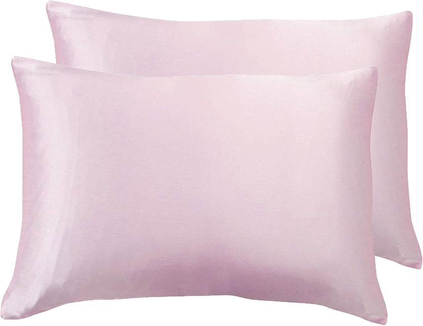 Luxury Pillowcase 2 Pack - 100% Pure Mulberry Silk on Both Sides - Pink