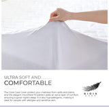 100% Ultra-Soft Cotton Quilted Anti-Microbial Mattress Cover Protector - Double Size