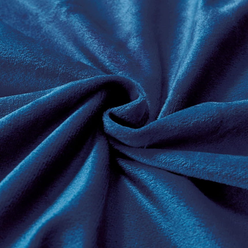 Super Soft Textured Corduroy Velvet European Pillowcase - Navy Blue