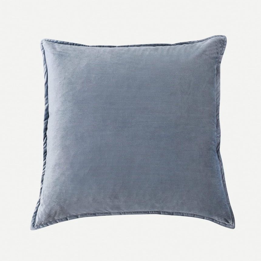 Super Soft Textured Corduroy Velvet European Pillowcase - Steel