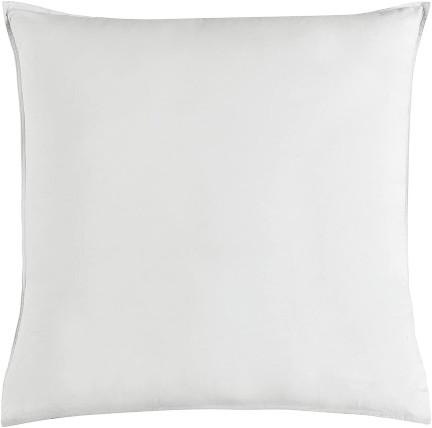 Vintage Washed 100% Cotton European Pillowcase - Luxurious European Pillow Cover - White - 1 Pc